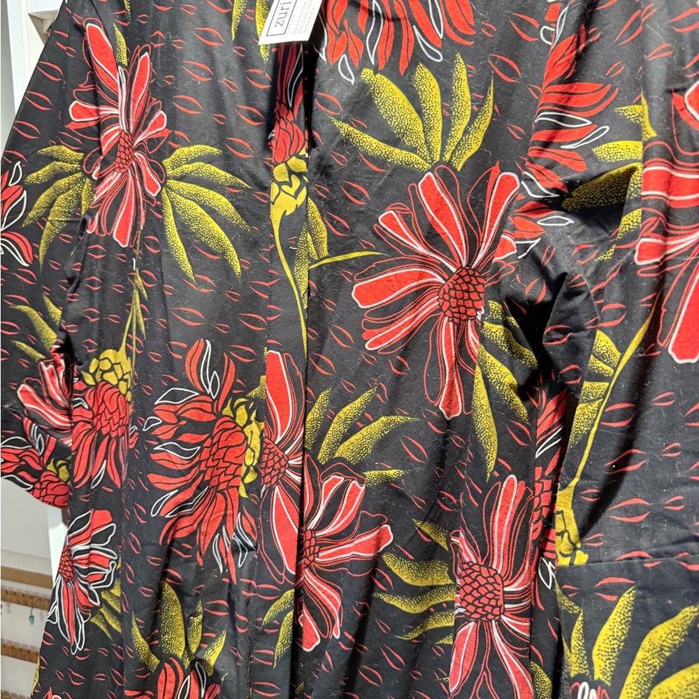 Zuri Black and Red Floral Dress - Picture 5 of 5